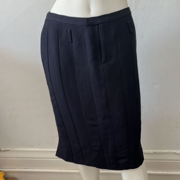 Undercover Jun Takashi Navy Blue Straight Pleated Linen...